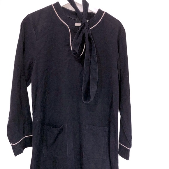 DBA size juniors large navy corduroy shift dress - Picture 2 of 8